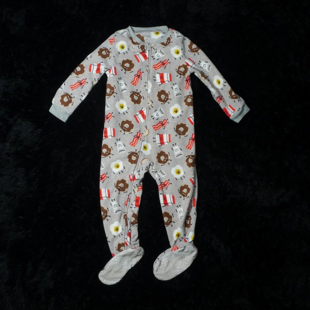 Carter's Bacon Egg Toast Toddler Footed Pajamas